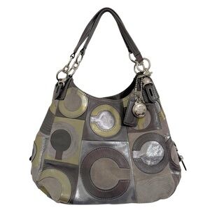 Coach Mia Inlaid Suede Hobo Bag